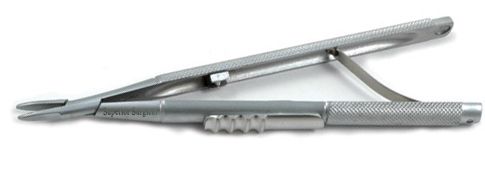 Castroviejo Blade Breaker & Holder, Tungsten Carbide, 12.0 Mm Tungsten Carbide Jaws, Round Knurled Handle W/ Slide Lock, 5 5/8" (14.3 Cm)